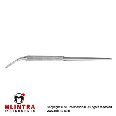 Scalpel Handle No. 3 Solid, Round, Angled Stainless Steel, 14 cm - 5 1/2"